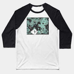 Abstract Alphanumeric Geometric Design Baseball T-Shirt